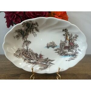 Johnson Bros Old Mill Gravy Underplate Vintage‎ Transferware England Replacement